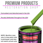 Sublime Green Acrylic Urethane Auto Paint - Complete Quart Paint Kit - Professional Single Stage Automotive Car Truck Coating, 4:1 Mix Ratio 2.8 VOC