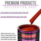 Graphic Red Acrylic Urethane Auto Paint - Complete Gallon Paint Kit - Professional Single Stage Automotive Car Truck Coating, 4:1 Mix Ratio 2.8 VOC