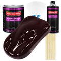 Royal Maroon Acrylic Urethane Auto Paint - Complete Gallon Paint Kit - Professional Single Stage Automotive Car Truck Coating, 4:1 Mix Ratio 2.8 VOC
