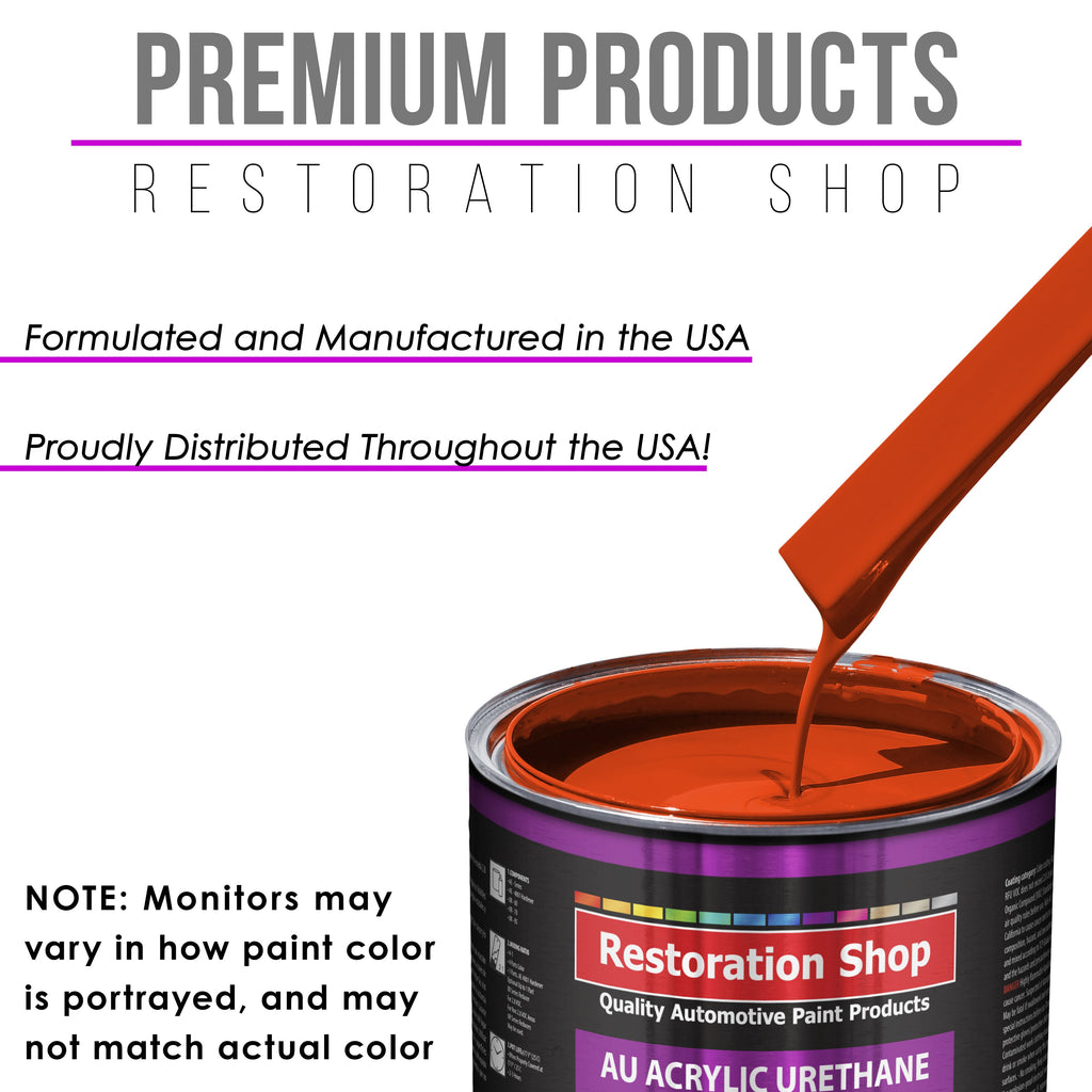 Speed Orange Acrylic Urethane Auto Paint - Complete Quart Paint Kit - Professional Single Stage Automotive Car Truck Coating, 4:1 Mix Ratio 2.8 VOC