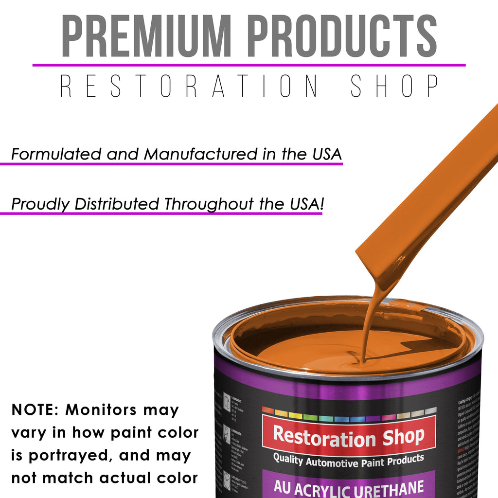 California Orange Acrylic Urethane Auto Paint (Complete Quart Paint Kit) Professional Single Stage Automotive Car Truck Coating, 4:1 Mix Ratio 2.8 VOC