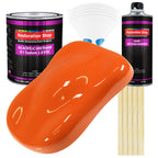 Sunset Orange Acrylic Urethane Auto Paint - Complete Gallon Paint Kit - Professional Single Stage Automotive Car Truck Coating, 4:1 Mix Ratio 2.8 VOC