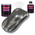 Meteor Gray Metallic Acrylic Urethane Auto Paint - Complete Quart Paint Kit - Professional Single Stage Automotive Car Coating, 4:1 Mix Ratio 2.8 VOC