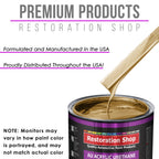 Autumn Gold Metallic Acrylic Urethane Auto Paint - Complete Quart Paint Kit - Professional Single Stage Automotive Car Coating, 4:1 Mix Ratio 2.8 VOC