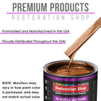Malibu Sunset Orange Metallic Acrylic Urethane Auto Paint - Complete Gallon Paint Kit - Pro Single Stage Automotive Car Coating, 4:1 Mix Ratio 2.8 VOC