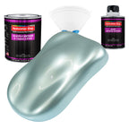 Frost Blue Metallic Acrylic Urethane Auto Paint - Complete Quart Paint Kit - Professional Single Stage Automotive Car Coating, 4:1 Mix Ratio 2.8 VOC