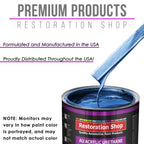 Viper Blue Metallic Acrylic Urethane Auto Paint - Complete Gallon Paint Kit - Professional Single Stage Automotive Car Coating, 4:1 Mix Ratio 2.8 VOC