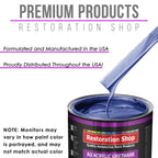Indigo Blue Metallic Acrylic Urethane Auto Paint - Complete Quart Paint Kit - Professional Single Stage Automotive Car Coating, 4:1 Mix Ratio 2.8 VOC