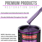 Plum Crazy Metallic Acrylic Urethane Auto Paint - Complete Gallon Paint Kit - Professional Single Stage Automotive Car Coating, 4:1 Mix Ratio 2.8 VOC