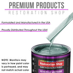 Silver Aqua Metallic Acrylic Urethane Auto Paint - Complete Quart Paint Kit - Professional Single Stage Automotive Car Coating, 4:1 Mix Ratio 2.8 VOC
