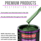 British Racing Green Metallic Acrylic Urethane Auto Paint - Complete Gallon Paint Kit - Pro Single Stage Automotive Car Coating, 4:1 Mix Ratio 2.8 VOC
