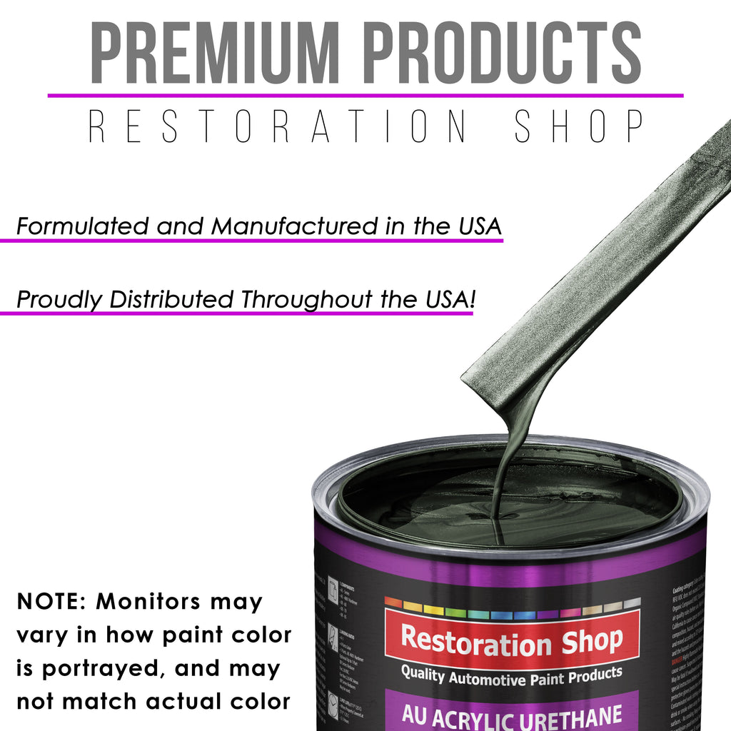 Fathom Green Firemist Acrylic Urethane Auto Paint - Complete Gallon Paint Kit - Professional Single Stage Automotive Car Coating 4:1 Mix Ratio 2.8 VOC