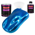 True Blue Firemist Acrylic Urethane Auto Paint - Complete Quart Paint Kit - Professional Single Stage Automotive Car Coating, 4:1 Mix Ratio 2.8 VOC