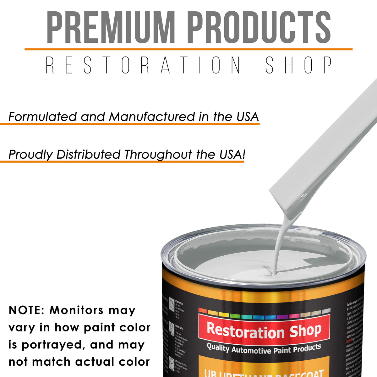 Classic White - Urethane Basecoat with Premium Clearcoat Auto Paint - Complete Medium Quart Paint Kit - Professional High Gloss Automotive Coating