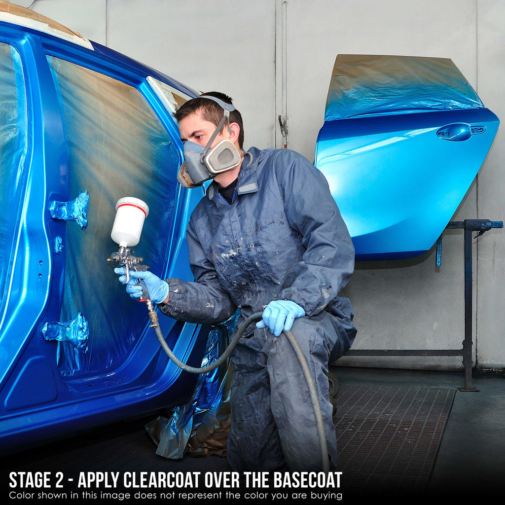 Wimbledon White - Urethane Basecoat with Premium Clearcoat Auto Paint - Complete Slow Gallon Paint Kit - Professional High Gloss Automotive Coating
