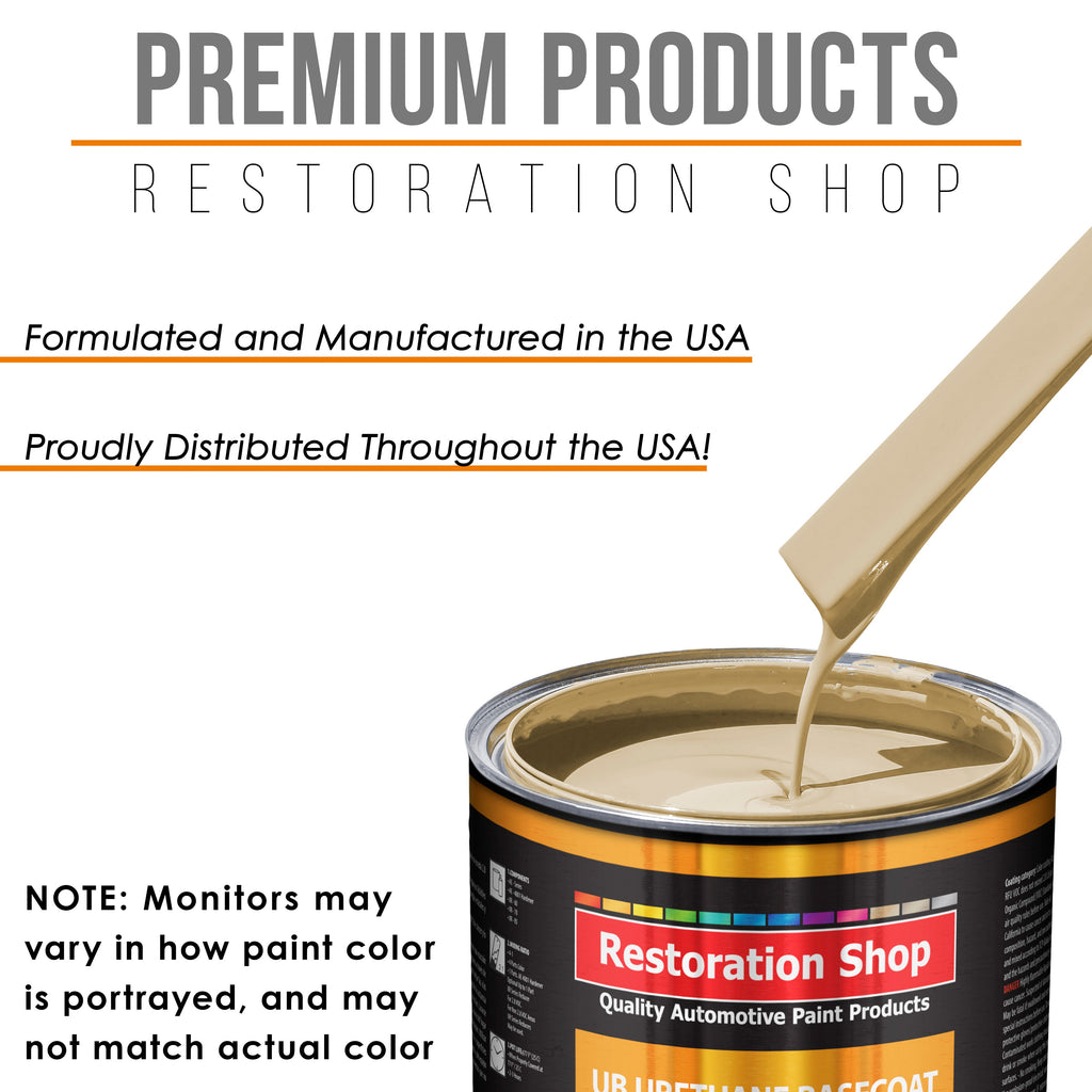 Ivory - Urethane Basecoat with Clearcoat Auto Paint - Complete Fast Gallon Paint Kit - Professional High Gloss Automotive, Car, Truck Coating