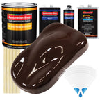 Dark Brown - Urethane Basecoat with Clearcoat Auto Paint - Complete Slow Gallon Paint Kit - Professional High Gloss Automotive, Car, Truck Coating