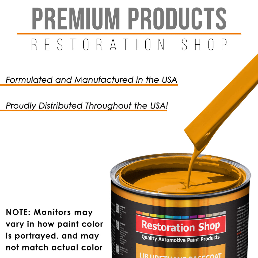 School Bus Yellow - Urethane Basecoat with Clearcoat Auto Paint - Complete Medium Quart Paint Kit - Professional Gloss Automotive Car Truck Coating
