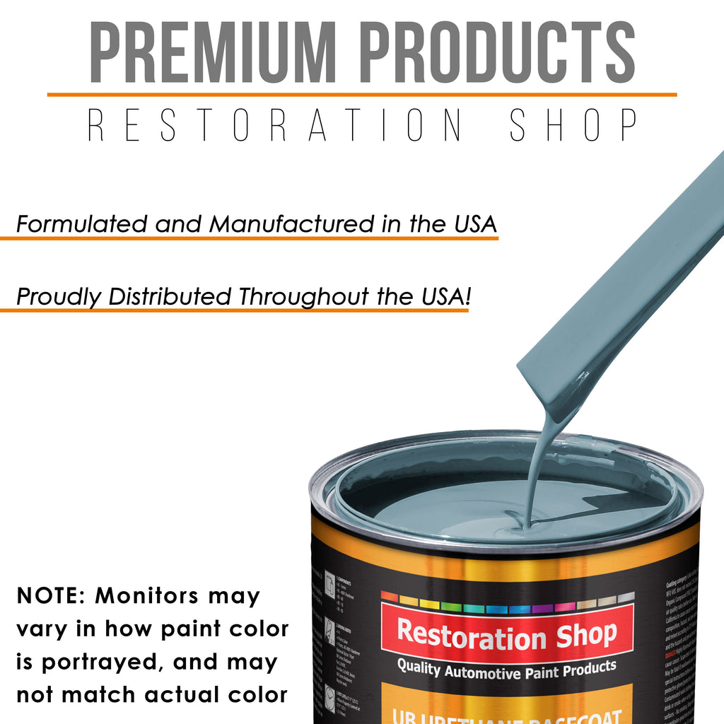 Glacier Blue - Urethane Basecoat with Premium Clearcoat Auto Paint - Complete Medium Quart Paint Kit - Professional High Gloss Automotive Coating