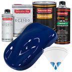 Marine Blue Urethane Basecoat with European Clearcoat Auto Paint - Complete Quart Paint Color Kit - Automotive Refinish Coating