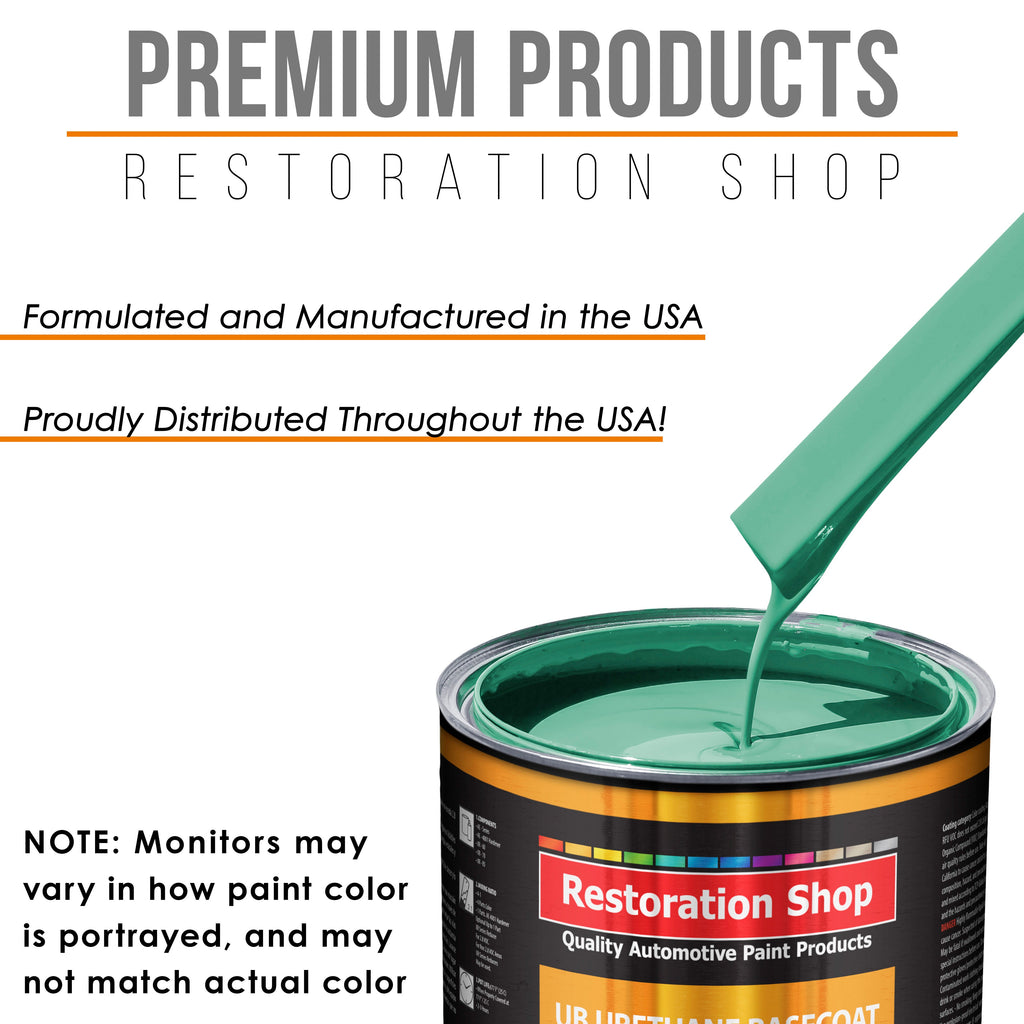Light Aqua - Urethane Basecoat with Clearcoat Auto Paint - Complete Medium Quart Paint Kit - Professional High Gloss Automotive, Car, Truck Coating