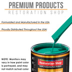 Tropical Turquoise - Urethane Basecoat with Premium Clearcoat Auto Paint (Complete Medium Quart Paint Kit) Professional High Gloss Automotive Coating