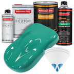 Tropical Turquoise Urethane Basecoat with European Clearcoat Auto Paint - Complete Quart Paint Color Kit - Automotive Refinish Coating