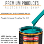 Deep Aqua - Urethane Basecoat with Clearcoat Auto Paint - Complete Slow Gallon Paint Kit - Professional High Gloss Automotive, Car, Truck Coating