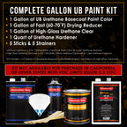 Transport Green - Urethane Basecoat with Clearcoat Auto Paint (Complete Fast Gallon Paint Kit) Professional High Gloss Automotive Car Truck Coating