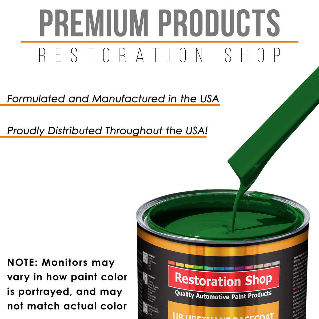 Emerald Green - Urethane Basecoat with Premium Clearcoat Auto Paint - Complete Medium Gallon Paint Kit - Professional High Gloss Automotive Coating