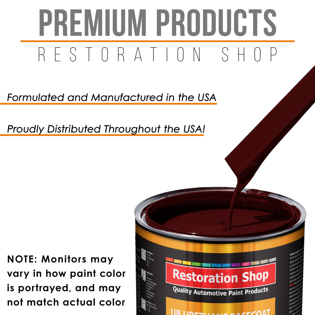 Carmine Red - Urethane Basecoat with Clearcoat Auto Paint - Complete Medium Gallon Paint Kit - Professional High Gloss Automotive, Car, Truck Coating