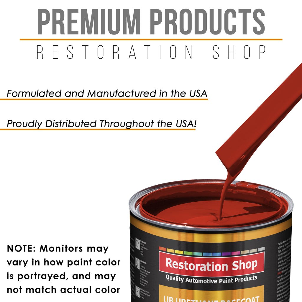 Scarlet Red - Urethane Basecoat with Premium Clearcoat Auto Paint - Complete Slow Gallon Paint Kit - Professional High Gloss Automotive Coating