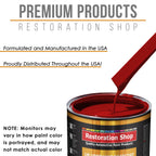 Torch Red - Urethane Basecoat with Clearcoat Auto Paint - Complete Medium Quart Paint Kit - Professional High Gloss Automotive, Car, Truck Coating