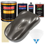 Tunnel Ram Gray Metallic - Urethane Basecoat with Clearcoat Auto Paint - Complete Medium Gallon Paint Kit - Professional Automotive Car Truck Coating