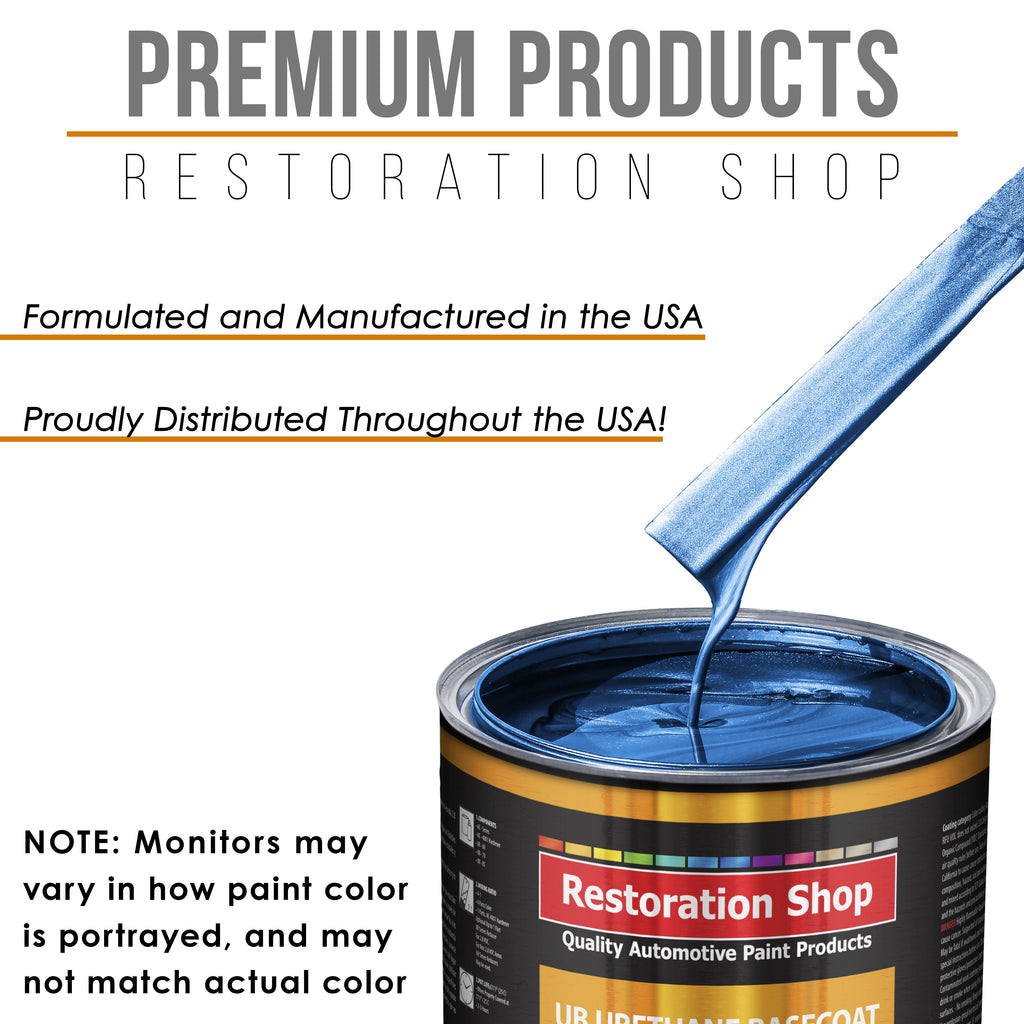 Viper Blue Metallic - Urethane Basecoat with Premium Clearcoat Auto Paint (Complete Slow Gallon Paint Kit) Professional High Gloss Automotive Coating