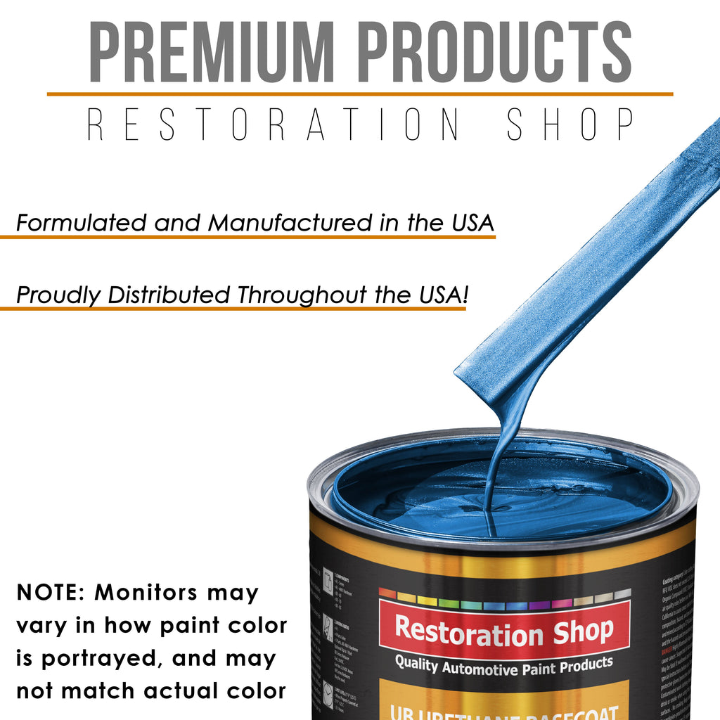 Fiji Blue Metallic - Urethane Basecoat Auto Paint - Quart Paint Color Only - Professional High Gloss Automotive, Car, Truck Coating