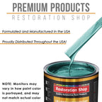 Gulfstream Aqua Metallic - Urethane Basecoat with Premium Clearcoat Auto Paint (Complete Medium Quart Paint Kit) Professional Gloss Automotive Coating