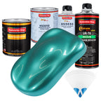 Gulfstream Aqua Metallic - Urethane Basecoat with Premium Clearcoat Auto Paint (Complete Medium Quart Paint Kit) Professional Gloss Automotive Coating