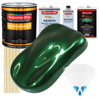 British Racing Green Metallic - Urethane Basecoat with Premium Clearcoat Auto Paint (Complete Medium Gallon Paint Kit) Professional Automotive Coating