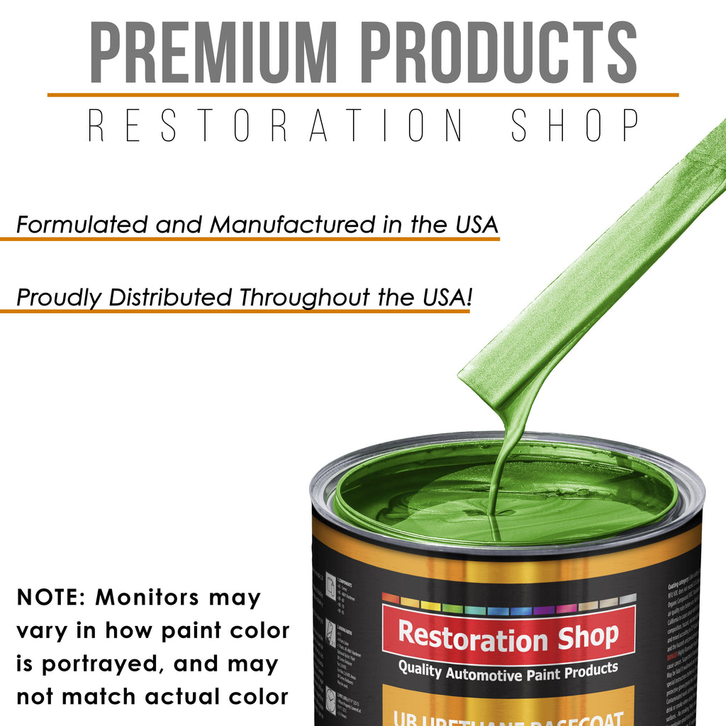Firemist Lime - Urethane Basecoat with Premium Clearcoat Auto Paint - Complete Medium Quart Paint Kit - Professional High Gloss Automotive Coating