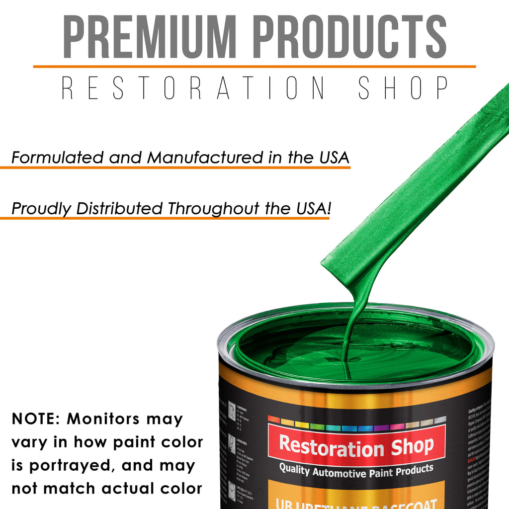 Firemist Green - Urethane Basecoat with Premium Clearcoat Auto Paint - Complete Medium Quart Paint Kit - Professional High Gloss Automotive Coating