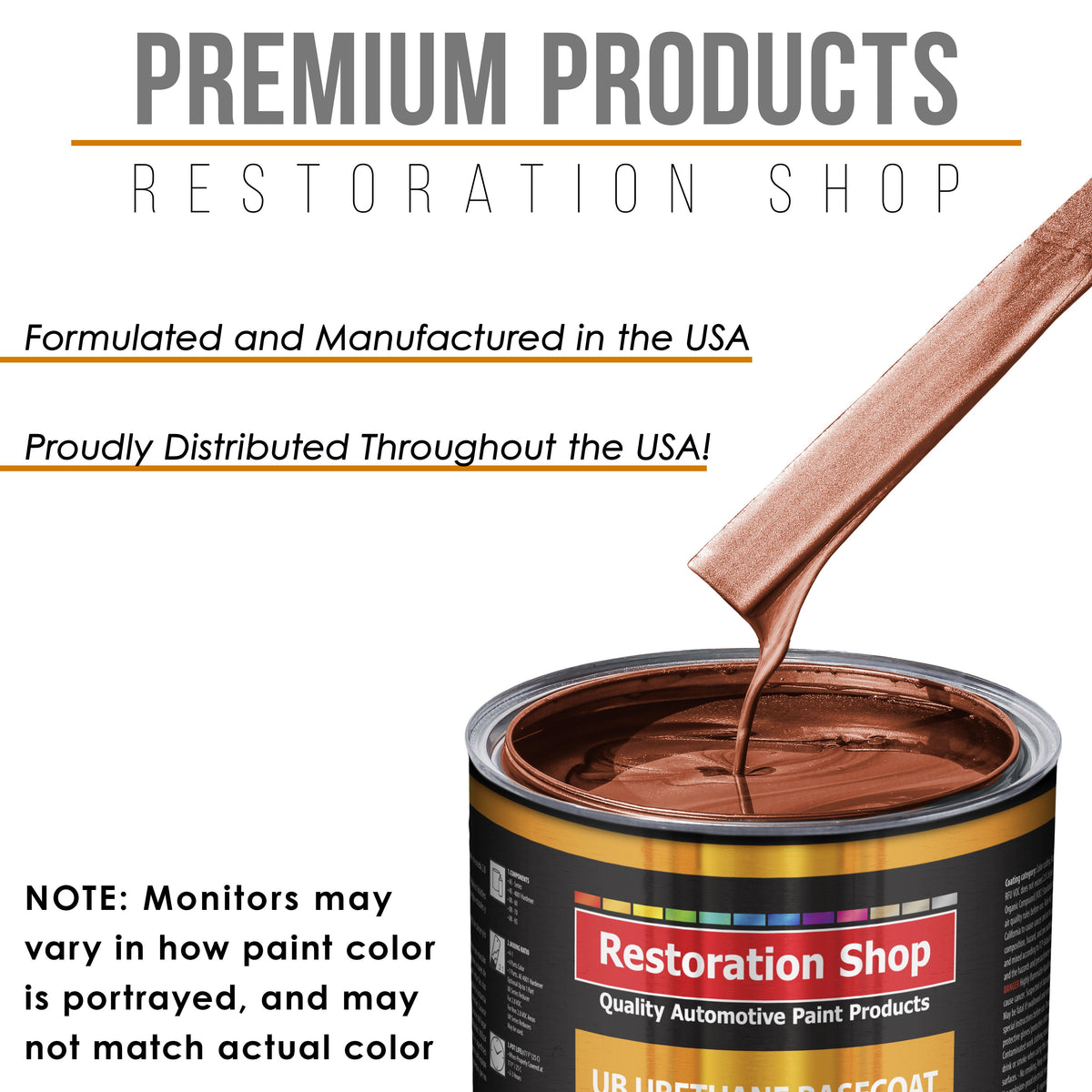 Saddle Brown Firemist Urethane Basecoat with European Clearcoat Auto Paint - Complete Quart Paint Color Kit - Automotive Refinish Coating