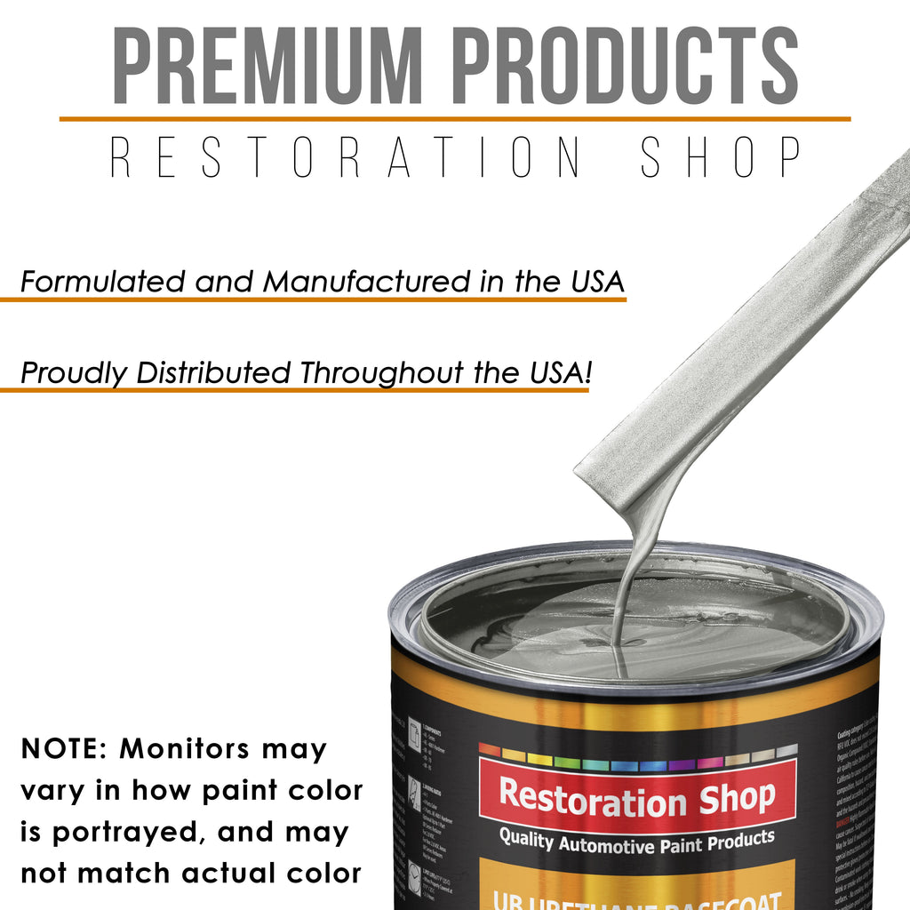 Brilliant Silver Firemist - Urethane Basecoat with Clearcoat Auto Paint - Complete Fast Gallon Paint Kit - Professional Automotive Car Truck Coating