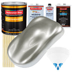 Brilliant Silver Firemist - Urethane Basecoat with Premium Clearcoat Auto Paint (Complete Slow Gallon Paint Kit) Professional Gloss Automotive Coating