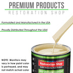 Wimbledon White - LOW VOC Urethane Basecoat with Clearcoat Auto Paint - Complete Medium Quart Paint Kit - Professional High Gloss Automotive Coating