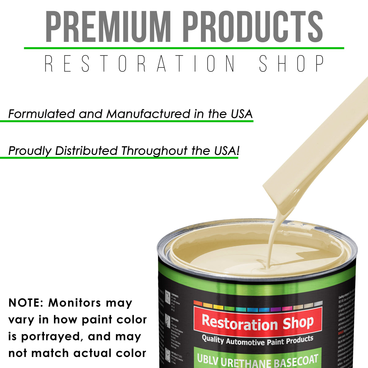 Wimbledon White - LOW VOC Urethane Basecoat with Clearcoat Auto Paint - Complete Medium Quart Paint Kit - Professional High Gloss Automotive Coating