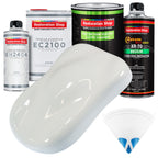 Pure White - LOW VOC Urethane Basecoat with European Clearcoat Auto Paint - Complete Quart Paint Color Kit - Automotive Coating