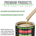 Ivory - LOW VOC Urethane Basecoat with Premium Clearcoat Auto Paint - Complete Medium Quart Paint Kit - Professional High Gloss Automotive Coating