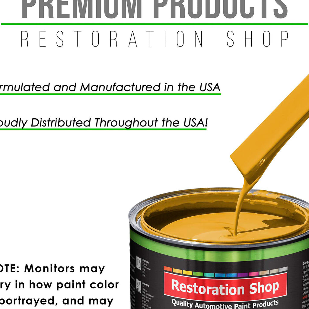 Citrus Yellow - LOW VOC Urethane Basecoat with Clearcoat Auto Paint - Complete Medium Quart Paint Kit - Professional High Gloss Automotive Coating