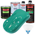 Tropical Turquoise - LOW VOC Urethane Basecoat with Premium Clearcoat Auto Paint - Complete Medium Quart Paint Kit - Professional Automotive Coating